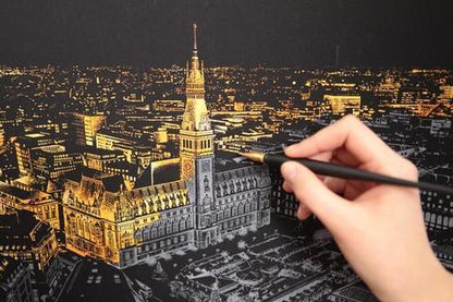 City Lights Scratch Art Kit – Reveal the Magic of a Vibrant Night City