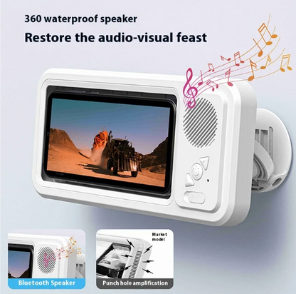 Bathroom Waterproof Bluetooth Speaker & Phone Holder Bracket