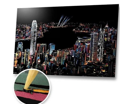 City Lights Scratch Art Kit – Reveal the Magic of a Vibrant Night City