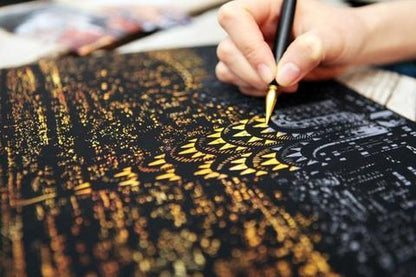City Lights Scratch Art Kit – Reveal the Magic of a Vibrant Night City