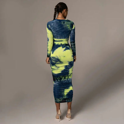 European Style Long Sleeve Dress for Autumn/Winter