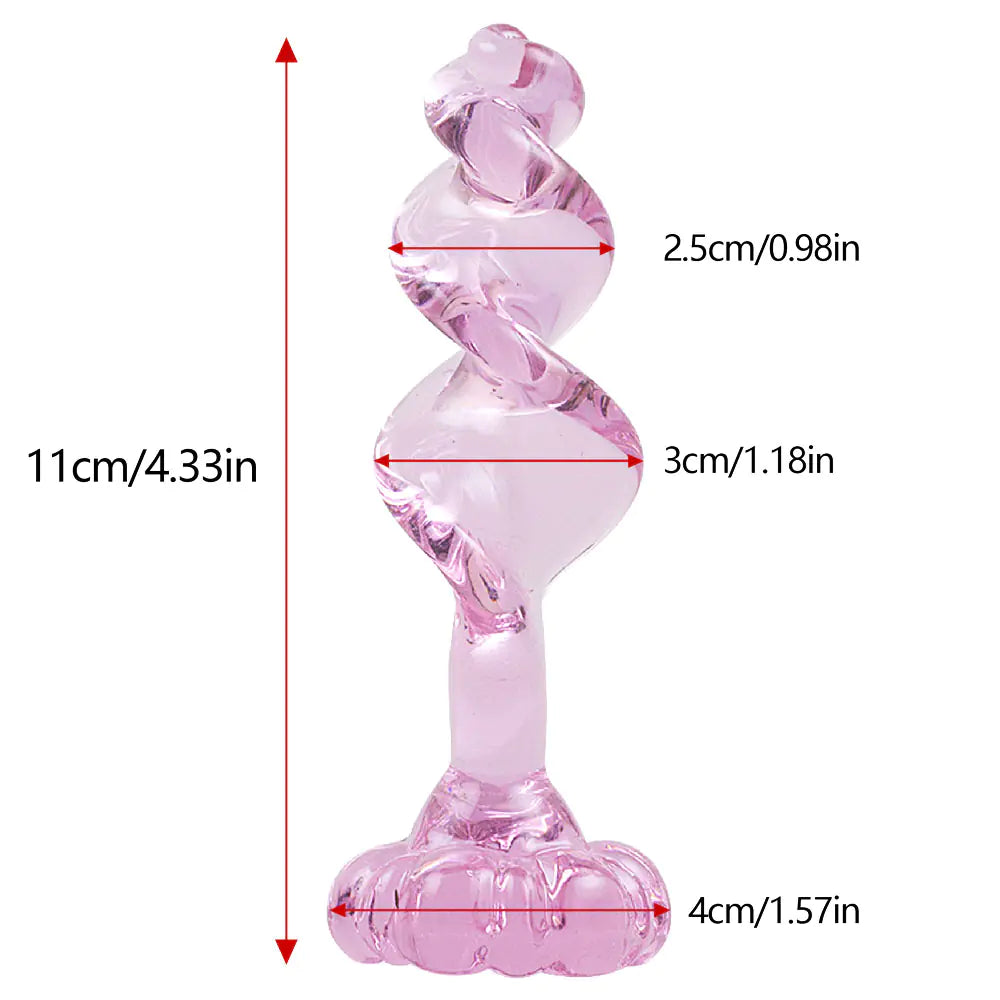 Crystal Glass G-spot Anal Plug for Couples