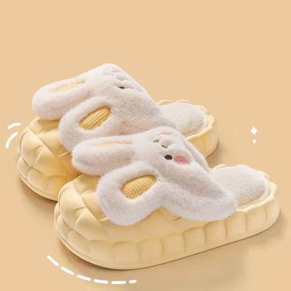 CUTE RABBIT WINTER FUZZY SLIPPERS – Cozy, Washable & Adorable