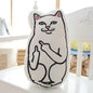 Middle Finger Cat Plush Pillow and Cushion Toy
