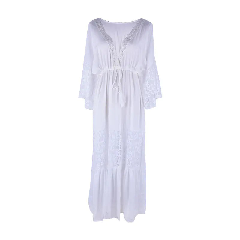 New Cotton Lace Beach Cover-Up for Swimsuit (Loose Fit)