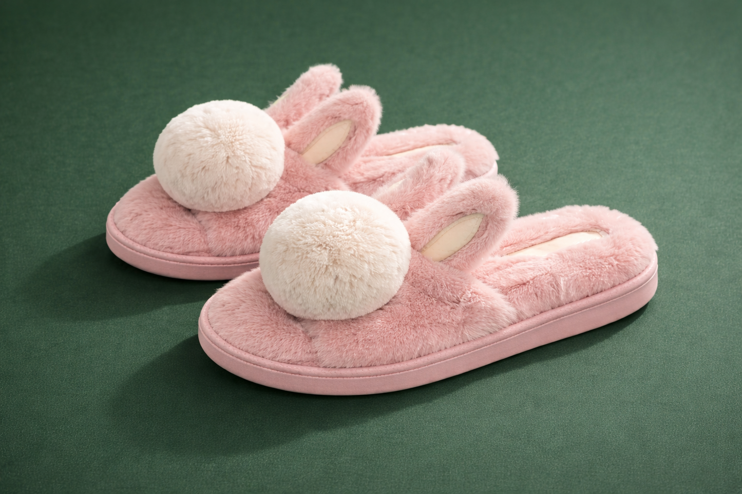 Warm Plush Cotton Rabbit Fleece Slippers for Winter